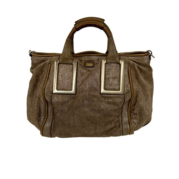 Chloé Handbags - VTG Chloé Shimmer Suede Satchel Handbag | Indie Sleaze Office Siren Mob Wife Y2K